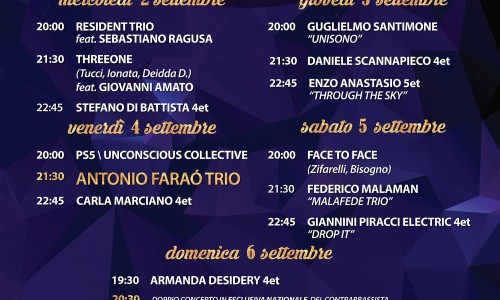 Giffoni Jazz Festival 2020 a settembre con Avishai Cohen Trio in esclusiva nazionale, Stefano Di Battista, Antonio Faraò, Nicola Conte e i FunkOff e altri 23 tra live e djset, area food e masterclass.